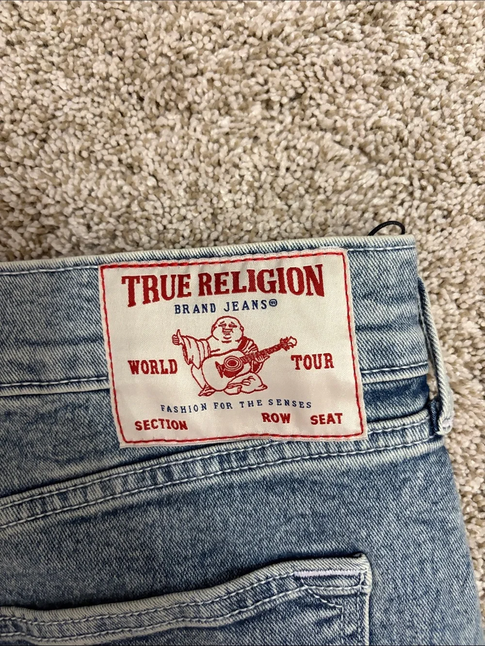 True Religion Men's Medium Blue Straight-Leg Jeans